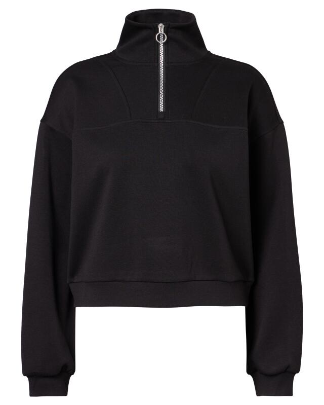 سويتشيرت رياضي بياقة عالية للنساء، أسود (KiK Sport-Sweatshirt mit Stehkragen (schwarz)) — KiK, منتج ألماني أصلي في المغرب
