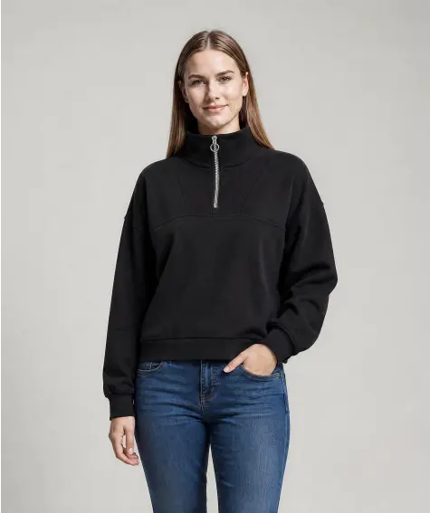 Sport-Sweatshirt mit Stehkragen