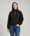 Sport-Sweatshirt mit Stehkragen schwarz