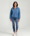 Sport-Sweatshirt mit Stehkragen blau