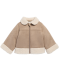 Jacke in Wildlederoptik Beige