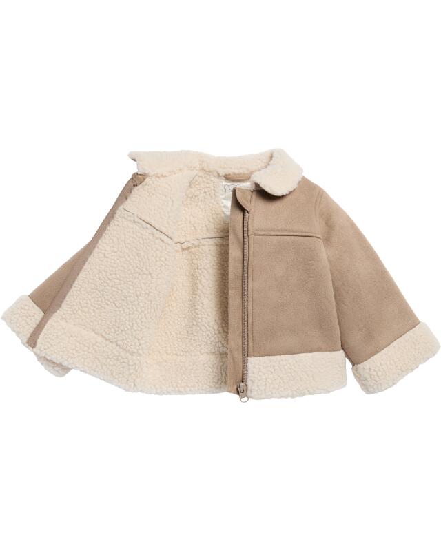 Veste effet daim bébé fille, beige (KiK Jacke in Wildlederoptik (Beige)) — KiK, produit allemand authentique au Maroc