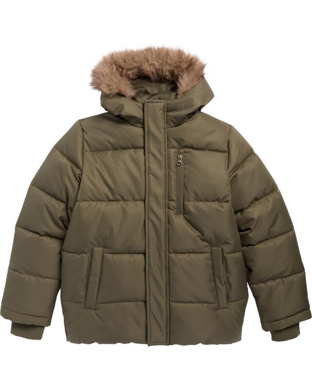 Doudoune légère doublée garçon, vert foncé (KiK Gefütterte Steppjacke (dunkelgrün)) — KiK, produit allemand authentique au Maroc