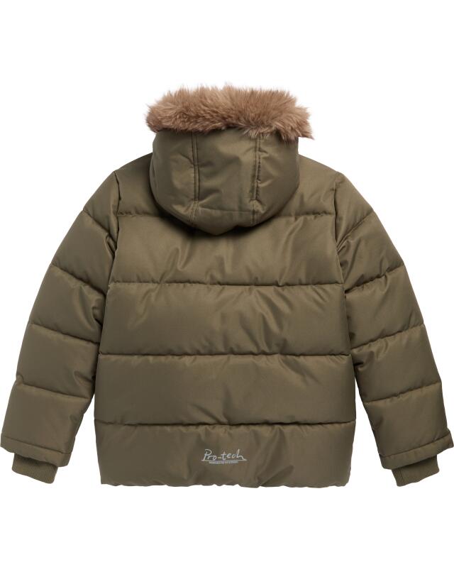 Doudoune légère doublée garçon, vert foncé (KiK Gefütterte Steppjacke (dunkelgrün)) — KiK, produit allemand authentique au Maroc