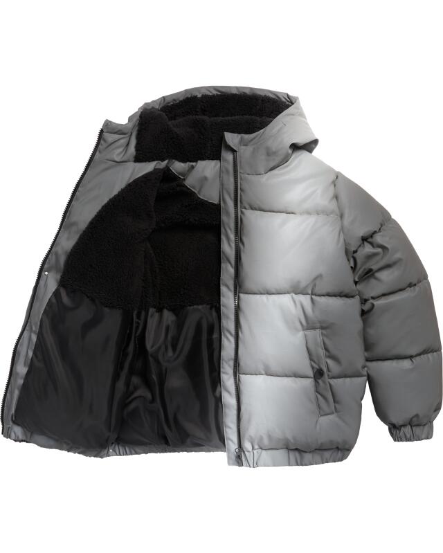Veste matelassée garçon, gris argenté (KiK Wattierte Jacke (silbergrau)) — KiK, produit allemand authentique au Maroc