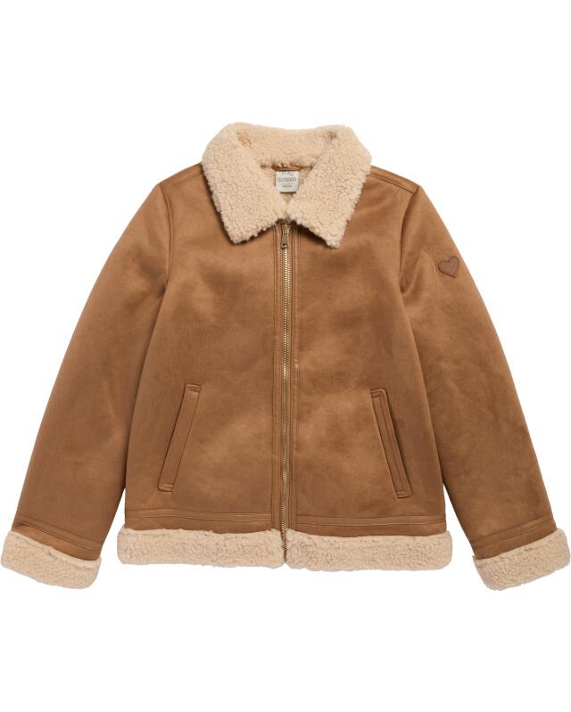 Faux suede jacket for girls, camel (KiK Jacke in Wildlederoptik (camel)) — KiK, authentic German product in Morocco