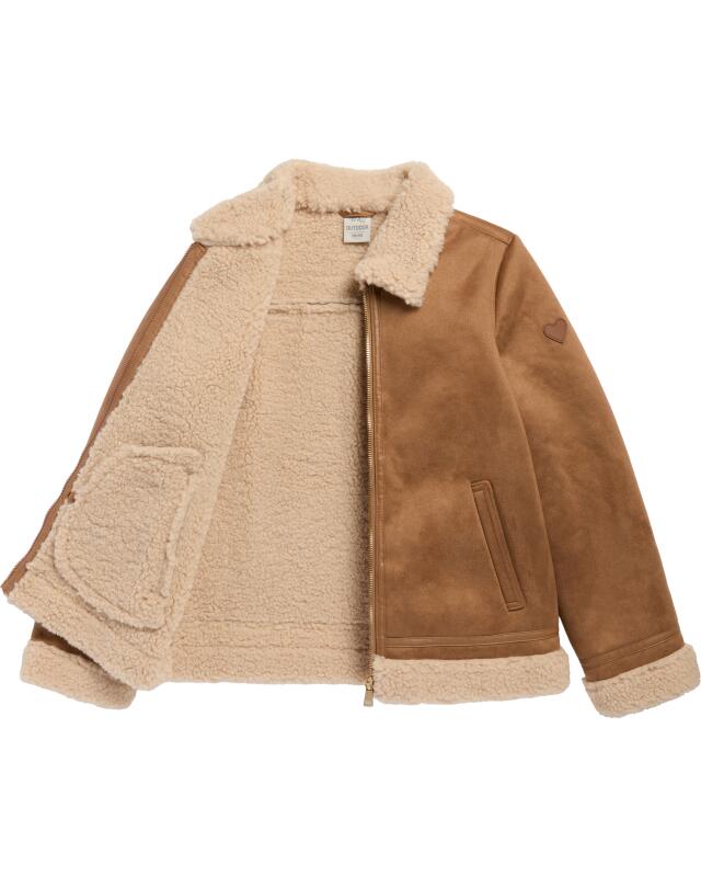 Faux suede jacket for girls, camel (KiK Jacke in Wildlederoptik (camel)) — KiK, authentic German product in Morocco