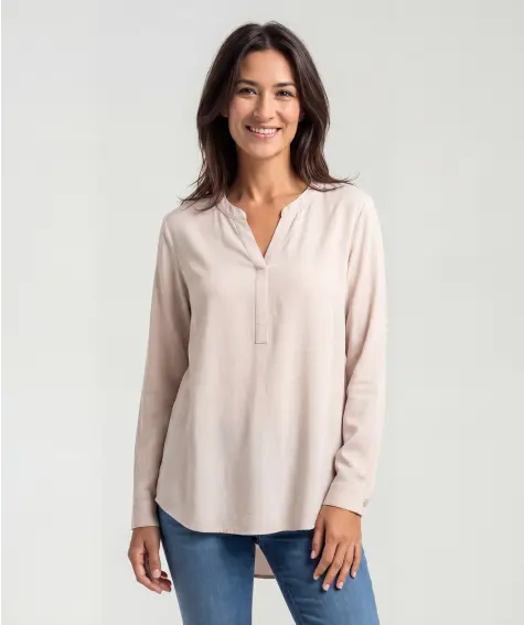 Beigefarbene Bluse