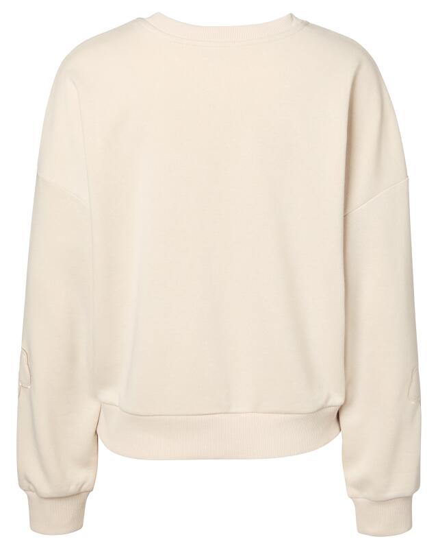 Sweat à écussons fleurs femme, crème (KiK Sweatshirt mit Blumen-Aufnähern (creme)) — KiK, produit allemand authentique au Maroc