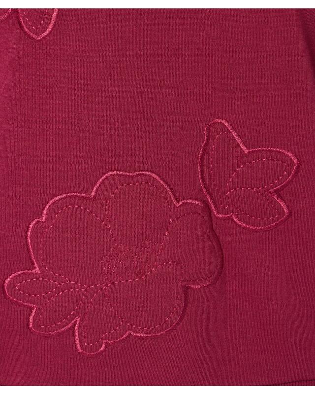 Sweatshirt with flower patches for women, berry (KiK Sweatshirt mit Blumen-Aufnähern (beere)) — KiK, authentic German product in Morocco