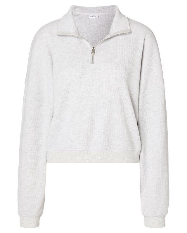 Pull troyer décontracté femme, gris chiné (KiK Legerer Troyer (grau melange)) — KiK, produit allemand authentique au Maroc