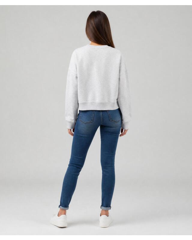Sweat femme, gris chiné (KiK Sweatshirt (grau melange)) — KiK, produit allemand authentique au Maroc