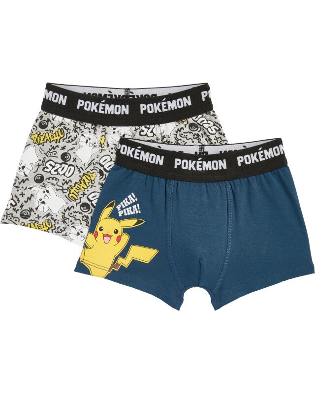 بوكسر Pikachu للأولاد، رمادي مبرقش — KiK, منتج ألماني أصلي في المغرب