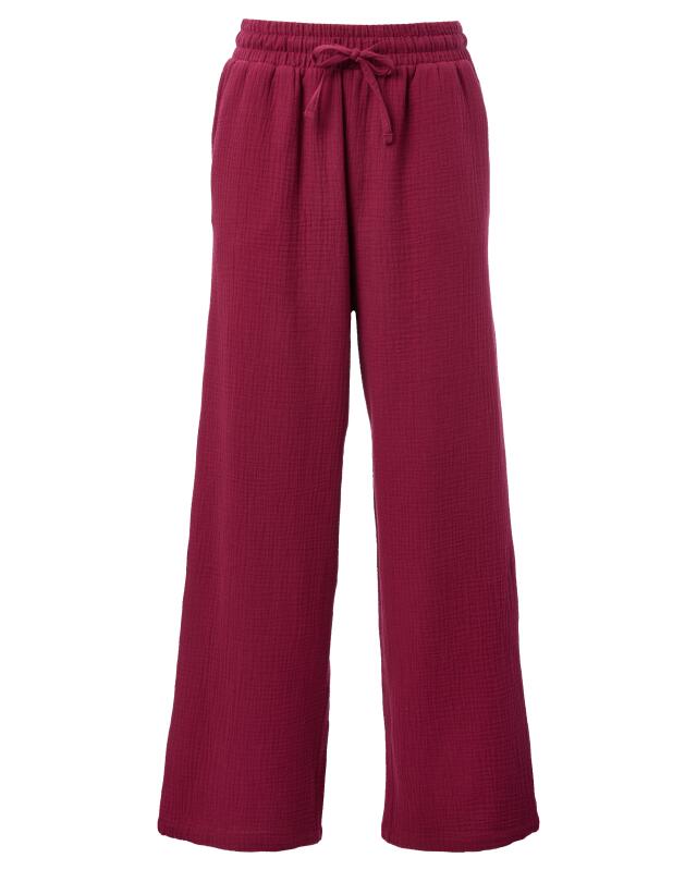 Pantalon large en mousseline de coton femme, baie (KiK Weite Musselinhose (beere)) — KiK, produit allemand authentique au Maroc