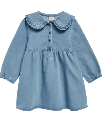 Jeanskleid mit Bubikragen
