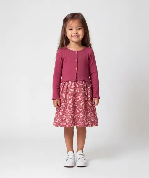 Kleid in 2-in-1-Optik