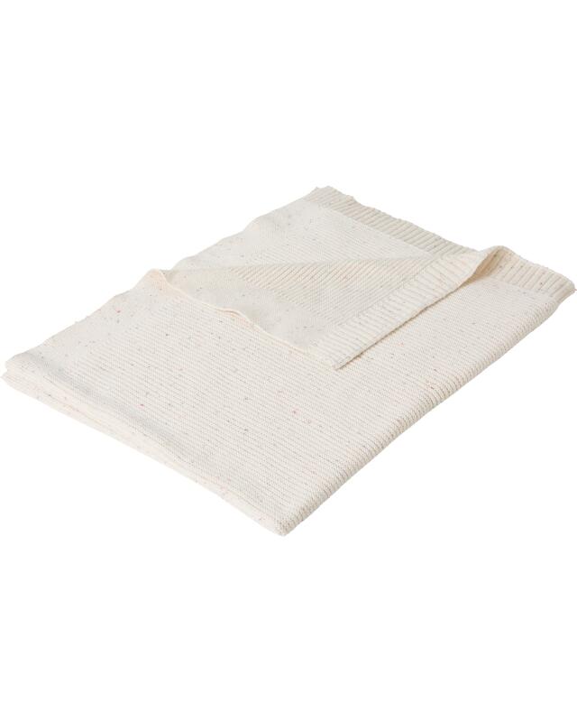 Knitted baby blanket for boys, off-white (KiK Gestrickte Babydecke (offwhite)) — KiK, authentic German product in Morocco