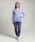 Sweatjacke mit Rippbündchen hellblau
