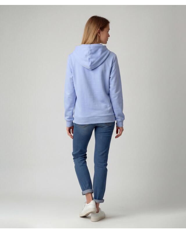 Zip-up sweat jacket with ribbed cuffs for women, light blue (KiK Sweatjacke mit Rippbündchen (hellblau)) — KiK, authentic German product in Morocco