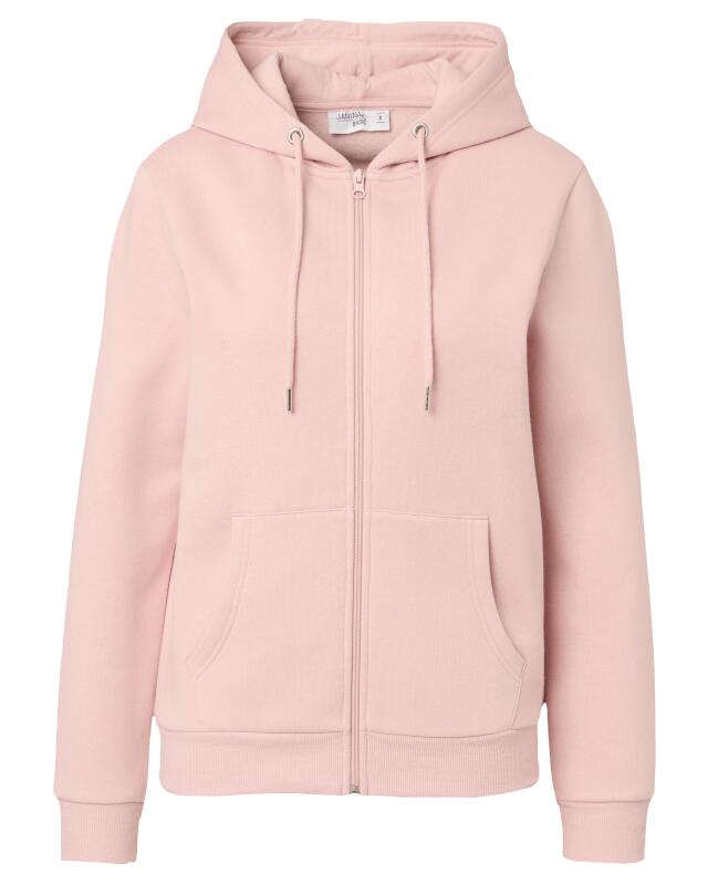 Zip-up sweat jacket with ribbed cuffs for women, pink (KiK Sweatjacke mit Rippbündchen (rosa)) — KiK, authentic German product in Morocco