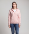 Sweatjacke mit Rippbündchen rosa