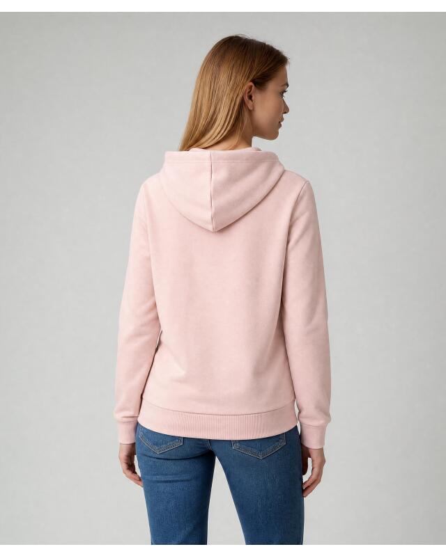 Zip-up sweat jacket with ribbed cuffs for women, pink (KiK Sweatjacke mit Rippbündchen (rosa)) — KiK, authentic German product in Morocco