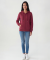 Sweatjacke mit Rippbündchen beere