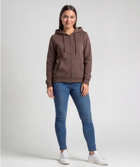 Sweatjacke mit Rippbündchen