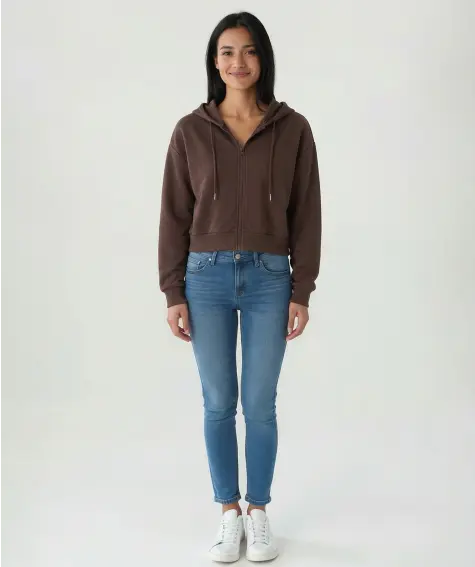 Sweatjacke cropped