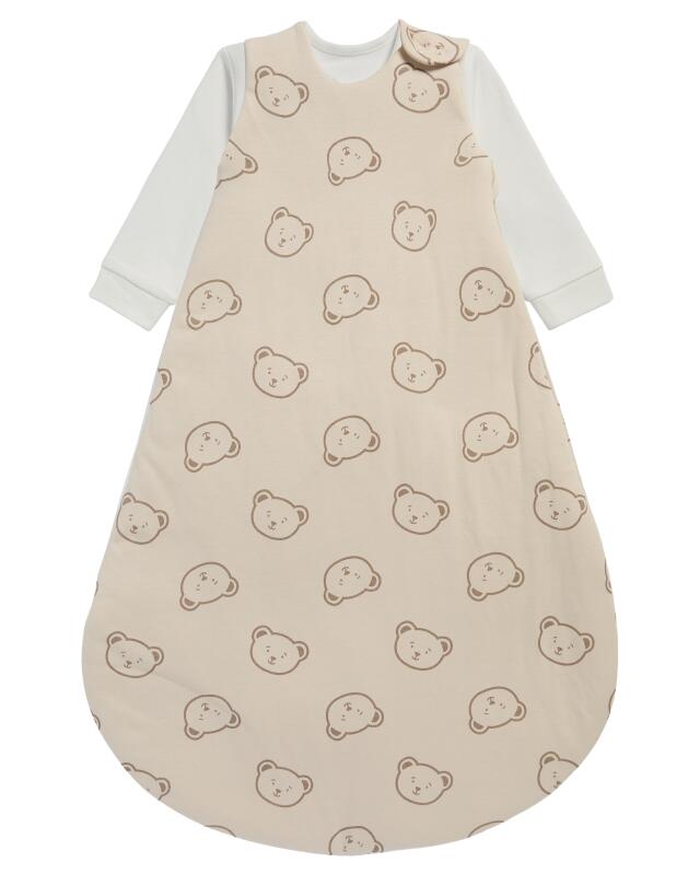Sleeping bag with bears for baby girls, cream — KiK, authentic German product in Morocco