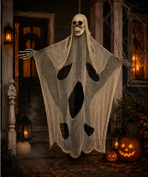 Szkielet jako dekoracja na Halloween