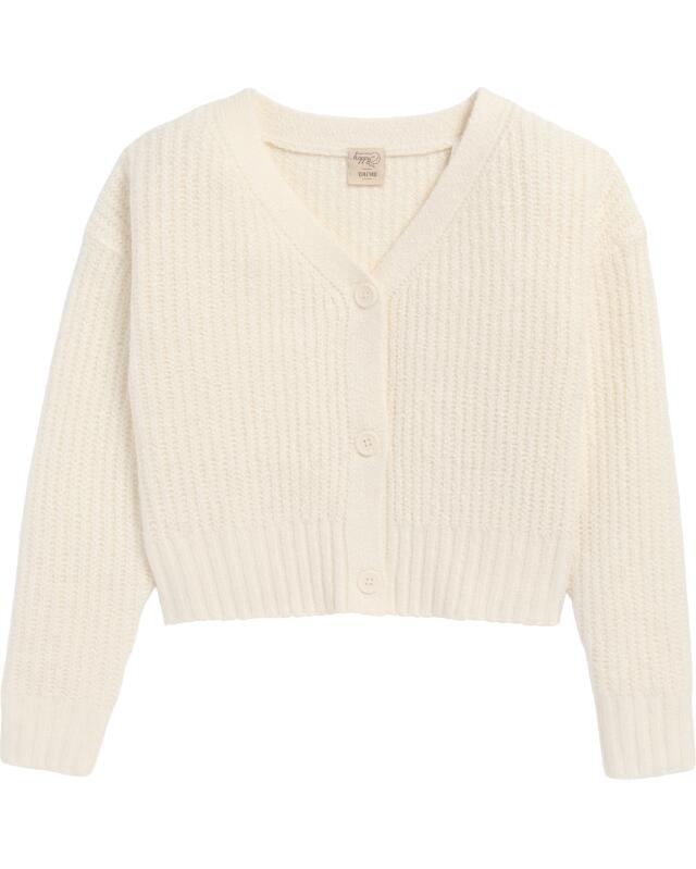 Cardigan for girls, cream (KiK Helle Strickjacke (creme)) — KiK, authentic German product in Morocco