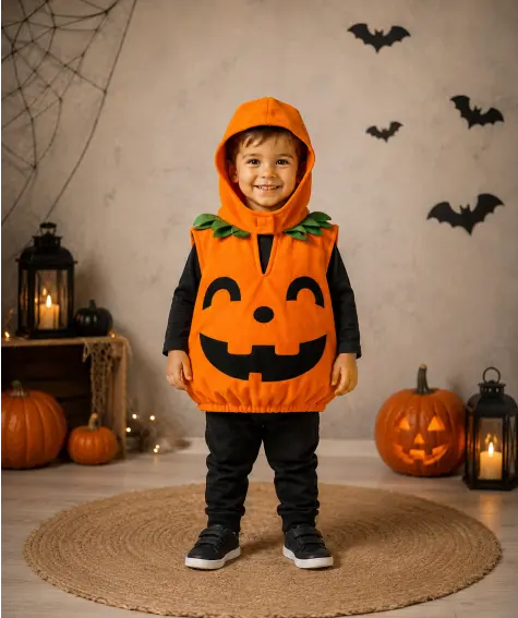 Halloweenský dětský kostým – dýně