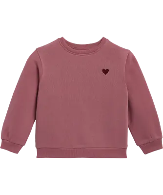 Sweatshirt mit Herz-Stickerei
