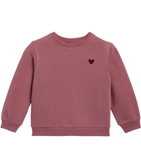 Sweatshirt mit Herz-Stickerei