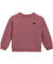 Sweatshirt mit Herz-Stickerei dunkelrosa