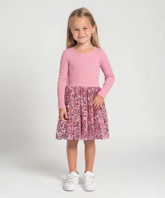 Kleid mit Meshrock