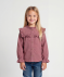 Cordbluse mit Rüschen dunkelrosa