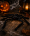 Pająk dekoracyjny na Halloween czarny
