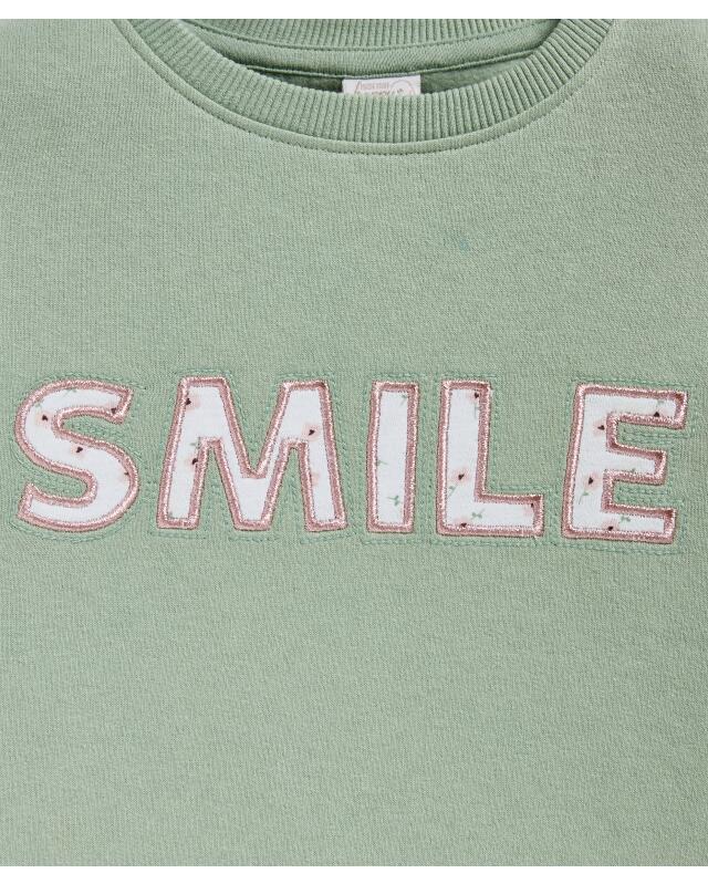 Sweat à écussons fille, aqua (KiK Sweatshirt mit Aufnähern (aqua)) — KiK, produit allemand authentique au Maroc