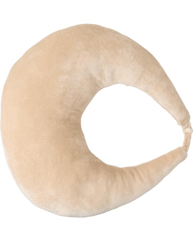 Fleece nursing pillow for baby girls, cream — KiK, authentic German product in Morocco