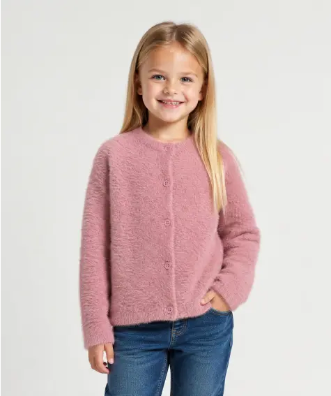Vest met fleece-look