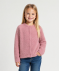 Vest met fleece-look donkerroze