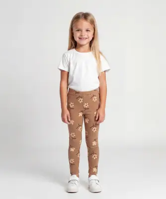 Thermo-Leggings mit Blumen