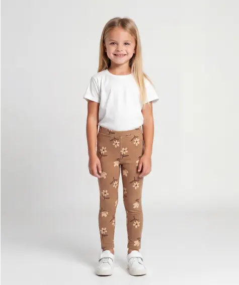 Thermo-Leggings mit Blumen