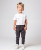 Cargo broek van twill donker grijs