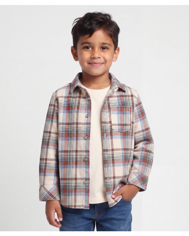 Long-sleeve top + shirt for boys, off-white (KiK Langarmshirt + Hemd (offwhite)) — KiK, authentic German product in Morocco