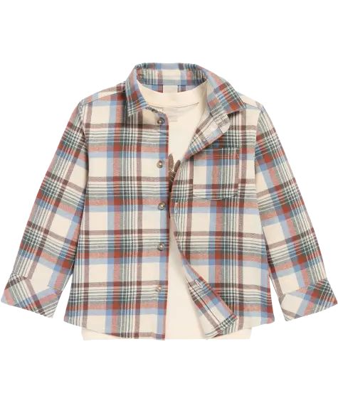 Langarmshirt + Hemd