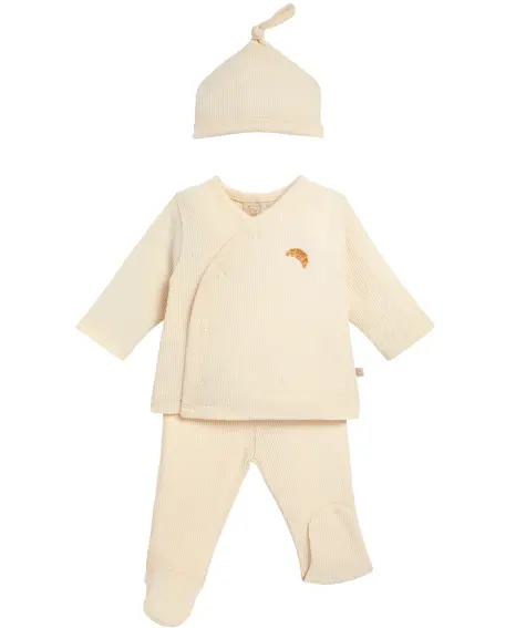 Newborn Mütze + Wickelshirt + Hose