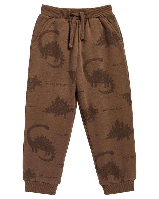 طقم رياضي بنقشة الديناصور للأولاد، بني ناعم (KiK Jogginganzug Dinos (softbraun)) — KiK, منتج ألماني أصلي في المغرب
